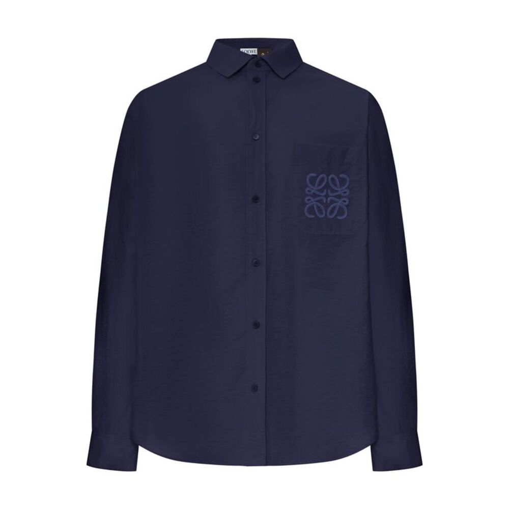 Loewe X Paula`S Ibiza Men Long-Sleeved Textured Poplin Shirt